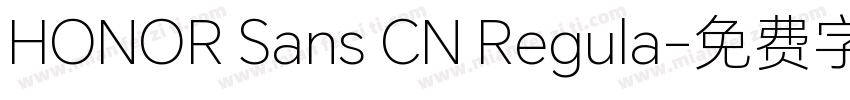 HONOR Sans CN Regula字体转换